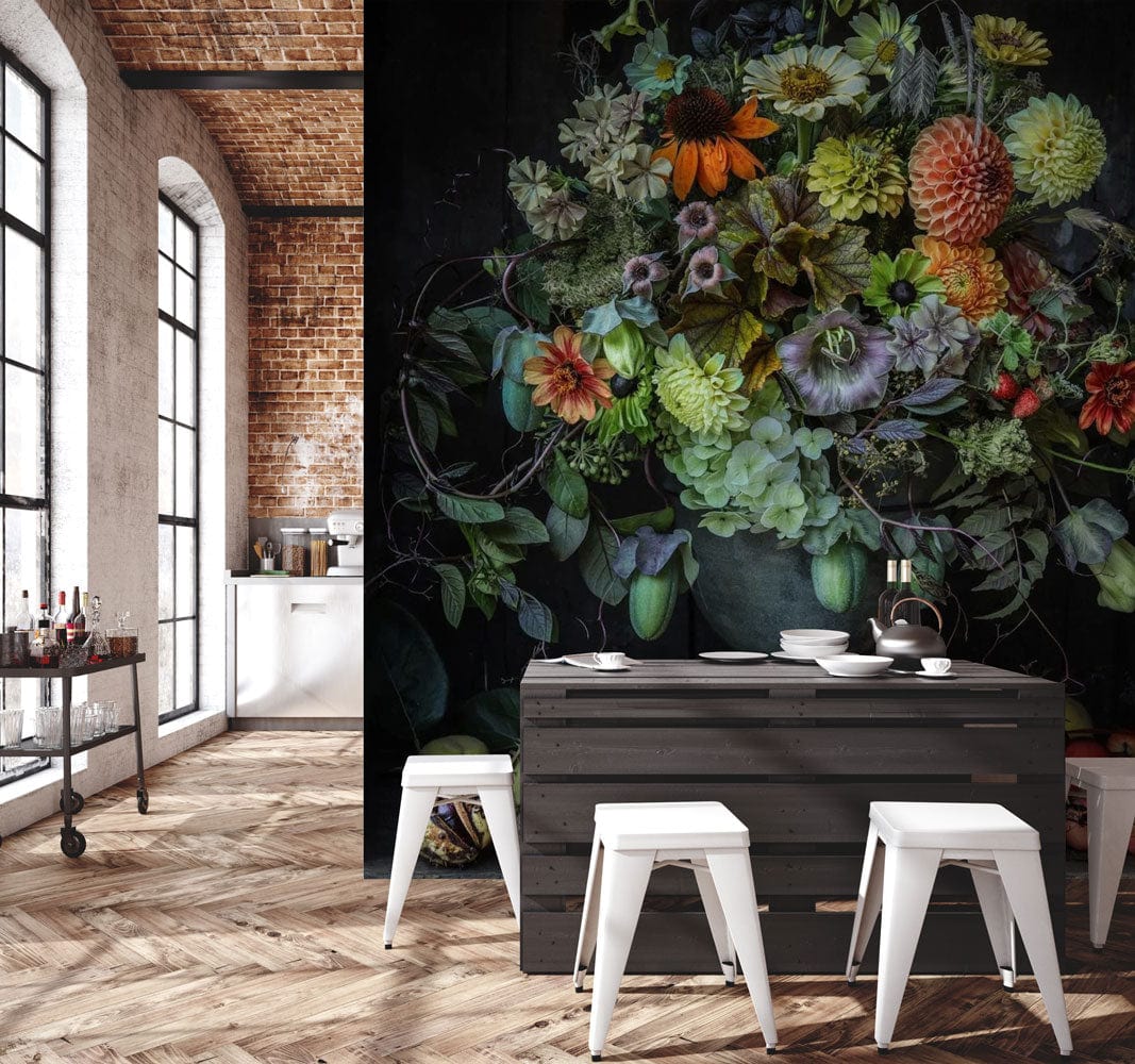 Papier peint mural avec des fleurs dans un vase - Le meilleur Papier peint panoramique Sur mesure