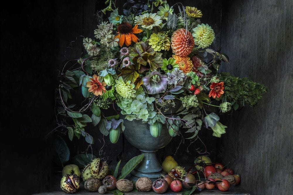 Papier peint mural avec des fleurs dans un vase - Le meilleur Papier peint panoramique Sur mesure