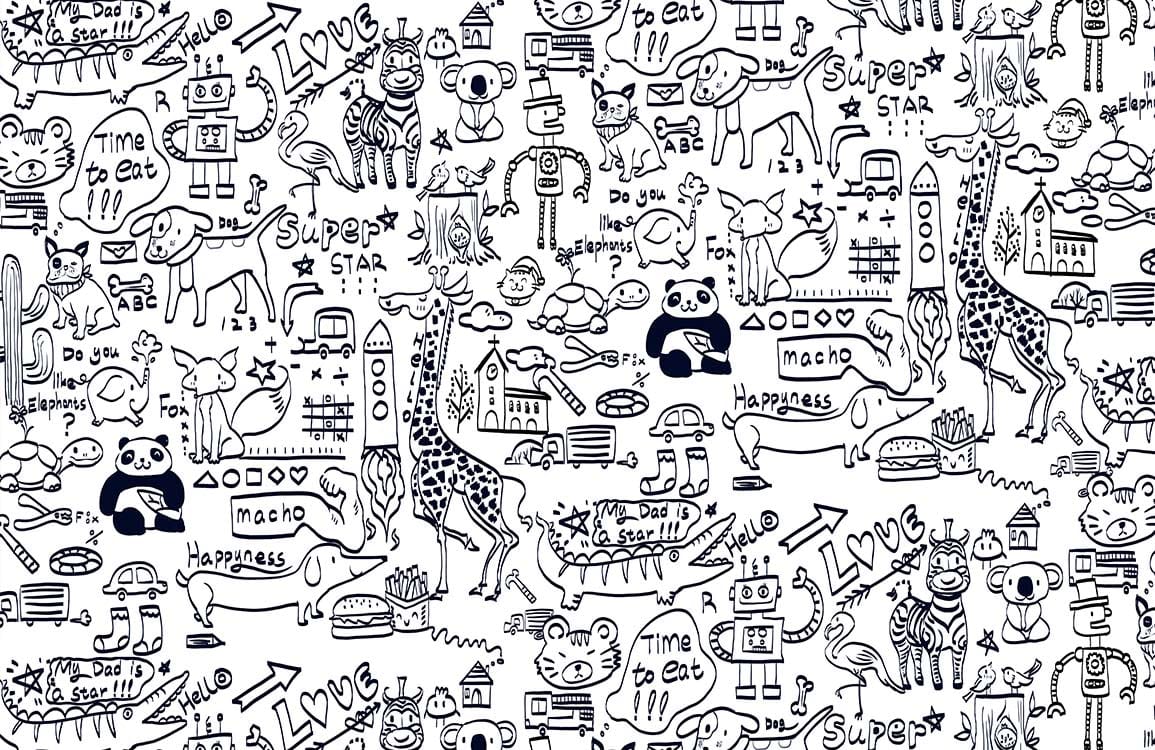 Papier peint mural avec motif d’animaux - Le meilleur Papier peint panoramique Sur mesure