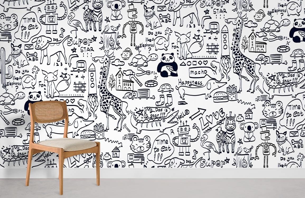 Papier peint mural avec motif d’animaux - Le meilleur Papier peint panoramique Sur mesure