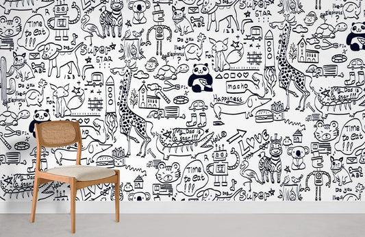 Papier peint mural avec motif d’animaux - Le meilleur Papier peint panoramique Sur mesure