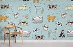 Papier peint mural avec motif de chiot de dessin animé - Vignette | Mr Papier Peint