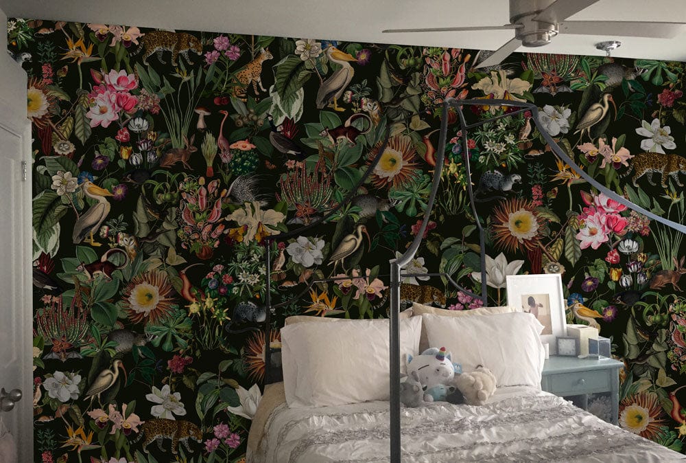 Papier peint mural avec motifs de flore et de faune - Le meilleur Papier peint panoramique Sur mesure