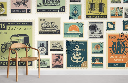 Papier peint mural avec motifs de véhicules - Le meilleur Papier peint panoramique Sur mesure