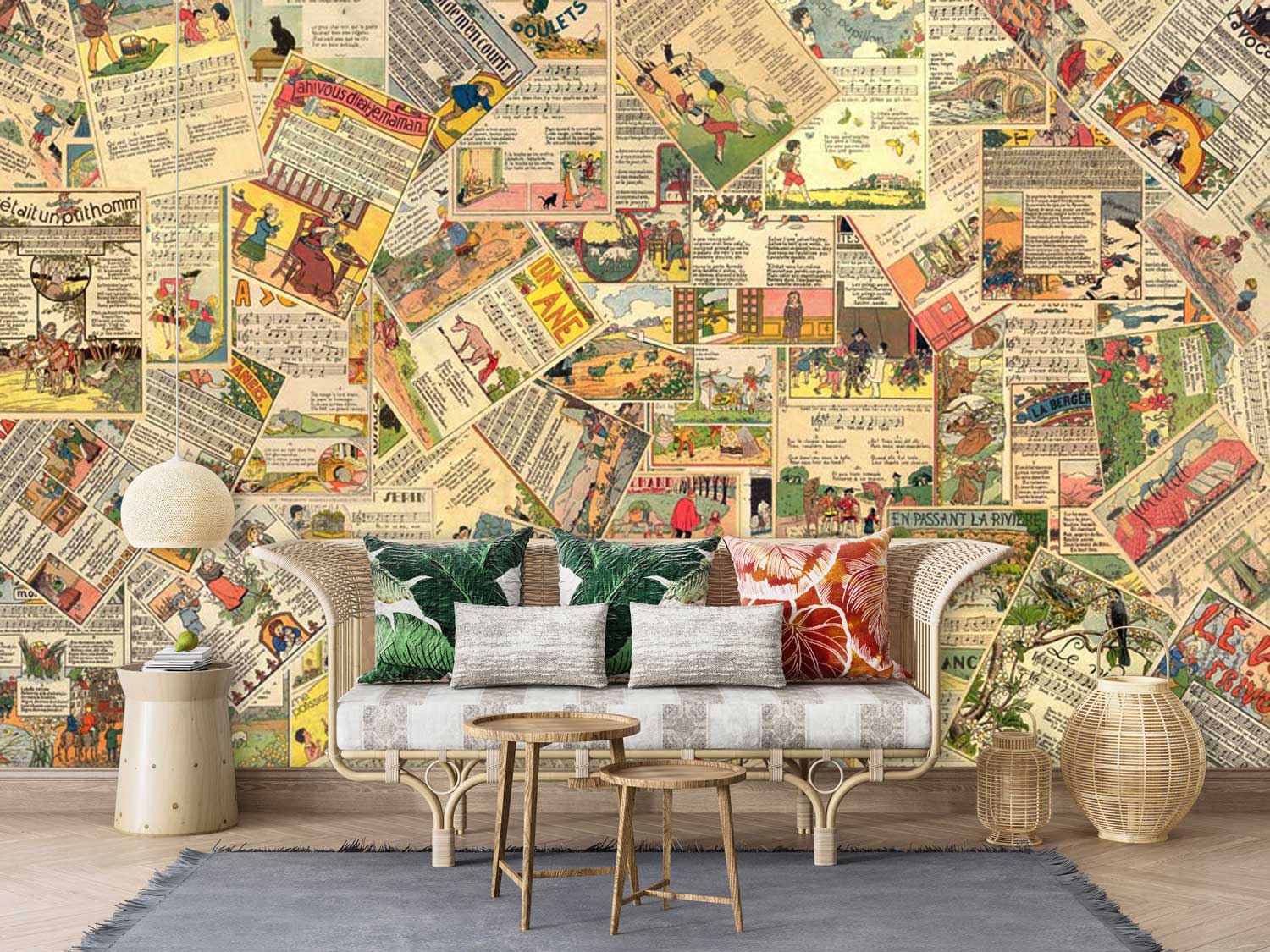 Papier peint mural avec partitions musicales - Le meilleur Papier peint panoramique Sur mesure