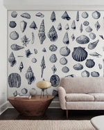 Papier peint mural Coquillages Bleu Marine Évasion Océanique - Vignette | Mr Papier Peint