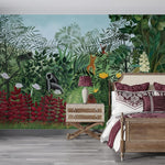 Papier peint panoramique forêt luxuriante et orang-outans - Vignette | Mr Papier Peint