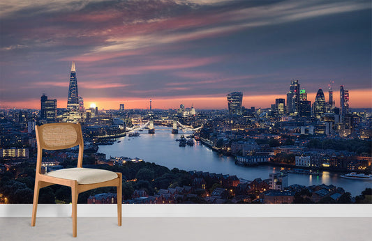 Papier peint mural avec vue sur Londres - Le meilleur Papier peint panoramique Sur mesure