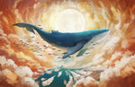 Papier Peint Mural Baleine dans les Nuages Rêve et Douceur - Vignette | Mr Papier Peint