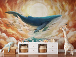 Papier Peint Mural Baleine dans les Nuages Rêve et Douceur - Vignette | Mr Papier Peint