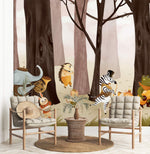 Papier Peint Mural Bande d'Animaux - Vignette | Mr Papier Peint