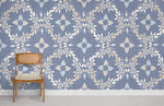 Papier peint mural Batik bleu élégance et sérénité pour votre intérieur - Vignette | Mr Papier Peint