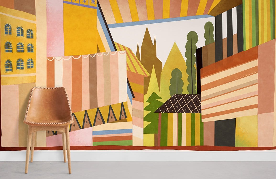 Papier peint mural Bâtiments & Arbres - Le meilleur Papier peint panoramique Sur mesure