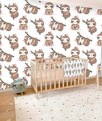 Papier peint mural Bébé Paresseux pour un cocon de rêverie - Vignette | Mr Papier Peint