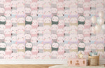 Papier Peint Mural Bébés Chouettes Endormies - Vignette | Mr Papier Peint