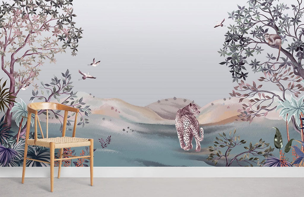 Papier peint fleuri Jardin Enchanté - créateur de déco Papier peint fleuri Jardin Enchanté - créateur de déco