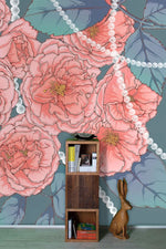 Élégance Florale avec Mural Bijoux Pétales Roses - Vignette | Mr Papier Peint