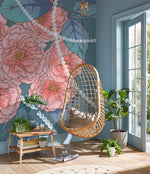 Élégance Florale avec Mural Bijoux Pétales Roses - Vignette | Mr Papier Peint