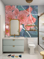 Élégance Florale avec Mural Bijoux Pétales Roses - Vignette | Mr Papier Peint