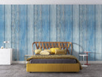 Papier peint mural bleu délavé avec motif bois - Vignette | Mr Papier Peint