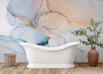 Papier peint mural Bleu Rêveur Nuit étoilée et éclats dorés - Vignette | Mr Papier Peint
