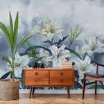 Papier peint mural Bouquet de Lys Bleus pour une élégance sereine - Vignette | Mr Papier Peint