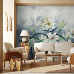 Papier peint mural Bouquet de Lys Bleus pour une élégance sereine - Vignette | Mr Papier Peint