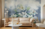 Papier peint mural Bouquet de Lys Bleus pour une élégance sereine - Vignette | Mr Papier Peint