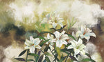 Éclat Naturel avec Papier Peint Mural Bouquet de Lys Verts - Vignette | Mr Papier Peint