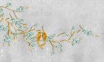 Élégance florale avec papier peint mural branche dorée aiguisée - Vignette | Mr Papier Peint