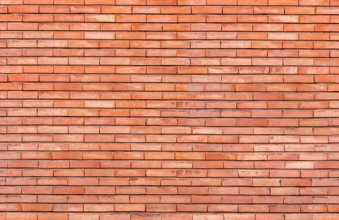 Papier peint mural briques orange - Le meilleur Papier peint panoramique Sur mesure