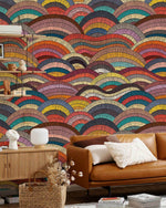 Papier peint mural broderie Vague Élégance et mouvement océanique - Vignette | Mr Papier Peint