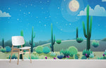 Papier peint mural Cactus Nuit Étoilée - Vignette | Mr Papier Peint