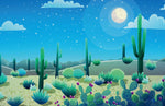 Papier peint mural Cactus Nuit Étoilée - Vignette | Mr Papier Peint