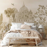 Papier peint mural capitale Jardin II évasion tropicale et élégance architecturale - Vignette | Mr Papier Peint