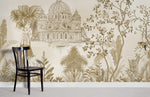 Papier peint mural capitale Jardin II évasion tropicale et élégance architecturale - Vignette | Mr Papier Peint