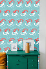 Papier peint mural Carp Play II une œuvre d’art naturelle et élégante - Vignette | Mr Papier Peint