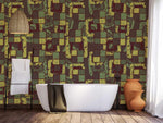 Papier peint mural carré vert nature apaisante et élégance panoramique - Vignette | Mr Papier Peint