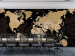 Papier peint mural carte du monde élégante - Vignette | Mr Papier Peint