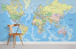 Papier peint mural carte du monde global - Vignette | Mr Papier Peint