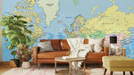 Papier peint mural carte du monde global - Vignette | Mr Papier Peint