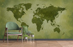 Papier peint mural Carte du Monde Verte - Vignette | Mr Papier Peint