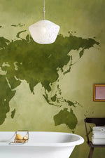 Papier peint mural Carte du Monde Verte - Vignette | Mr Papier Peint