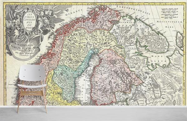 Papier peint mural Carte Vintage - Le meilleur Papier peint panoramique Sur mesure