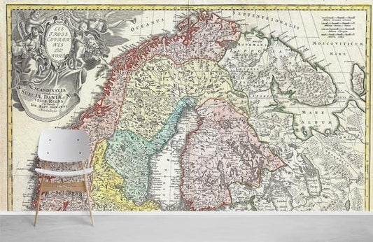 Papier peint mural Carte Vintage - Le meilleur Papier peint panoramique Sur mesure