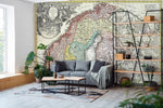 Voyage Rétro avec Papier Peint Mural Carte Vintage - Vignette | Mr Papier Peint