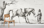 Papier peint mural Cavalier et Cheval - Vignette | Mr Papier Peint