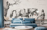 Papier peint mural Cavalier et Cheval - Vignette | Mr Papier Peint