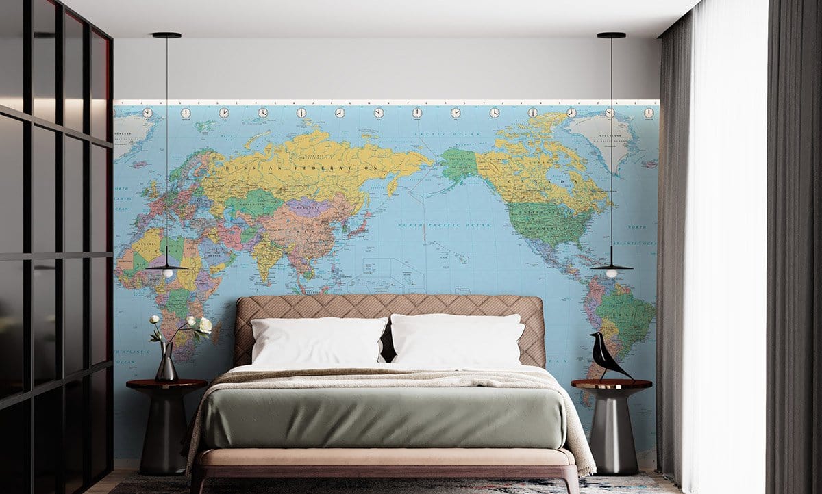 Papier peint mural centré sur le thème politique du Pacifique - Le meilleur Papier peint panoramique Sur mesure