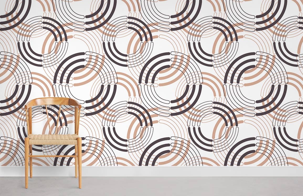 Papier peint mural cercle géométrique - Le meilleur Papier peint panoramique Sur mesure